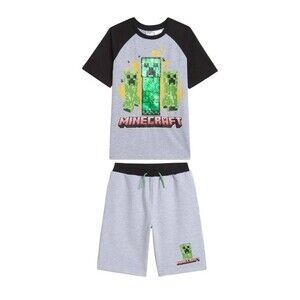 Minecraft Flip‎ Sequin Boys 2 Piece Short Set Size 5/6
